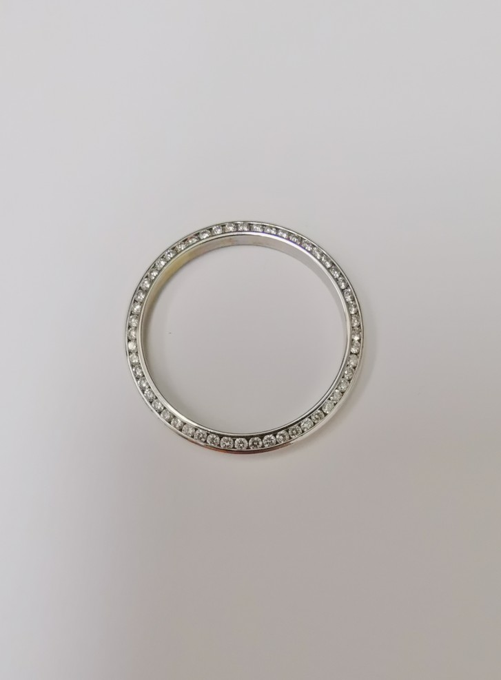 18K WG ROLEX MID-SIZE DIAMOND BEZEL