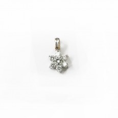 18K WG DIAMOND PENDANT EST.D7-0.28CT