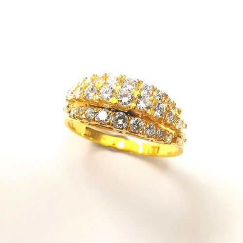 916 YG DIAMOND RING, EST.D29-0.85CT