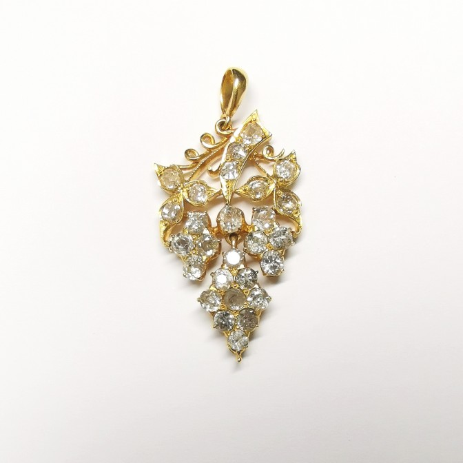 20K YG VINTAGE INTAN PENDANT