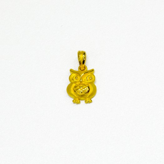 24K YG OWL PENDANT