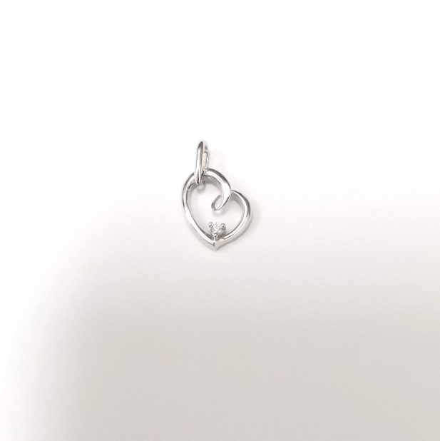 18K WG DIA PENDANT